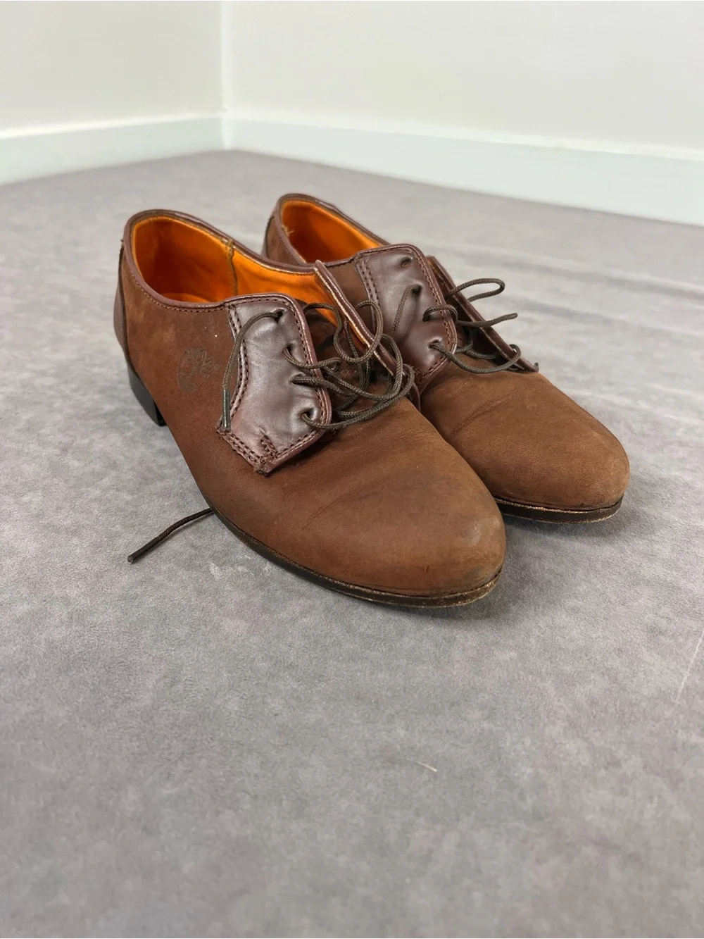 Timberland Brown Leather & Suede Lace-Up Oxfords
